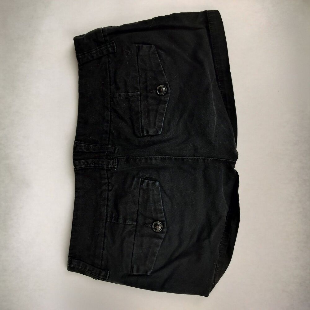 American Eagle Outfitters Women's Black Stretch Cotton Blend Shorts Size 00 - Picture 7 of 11